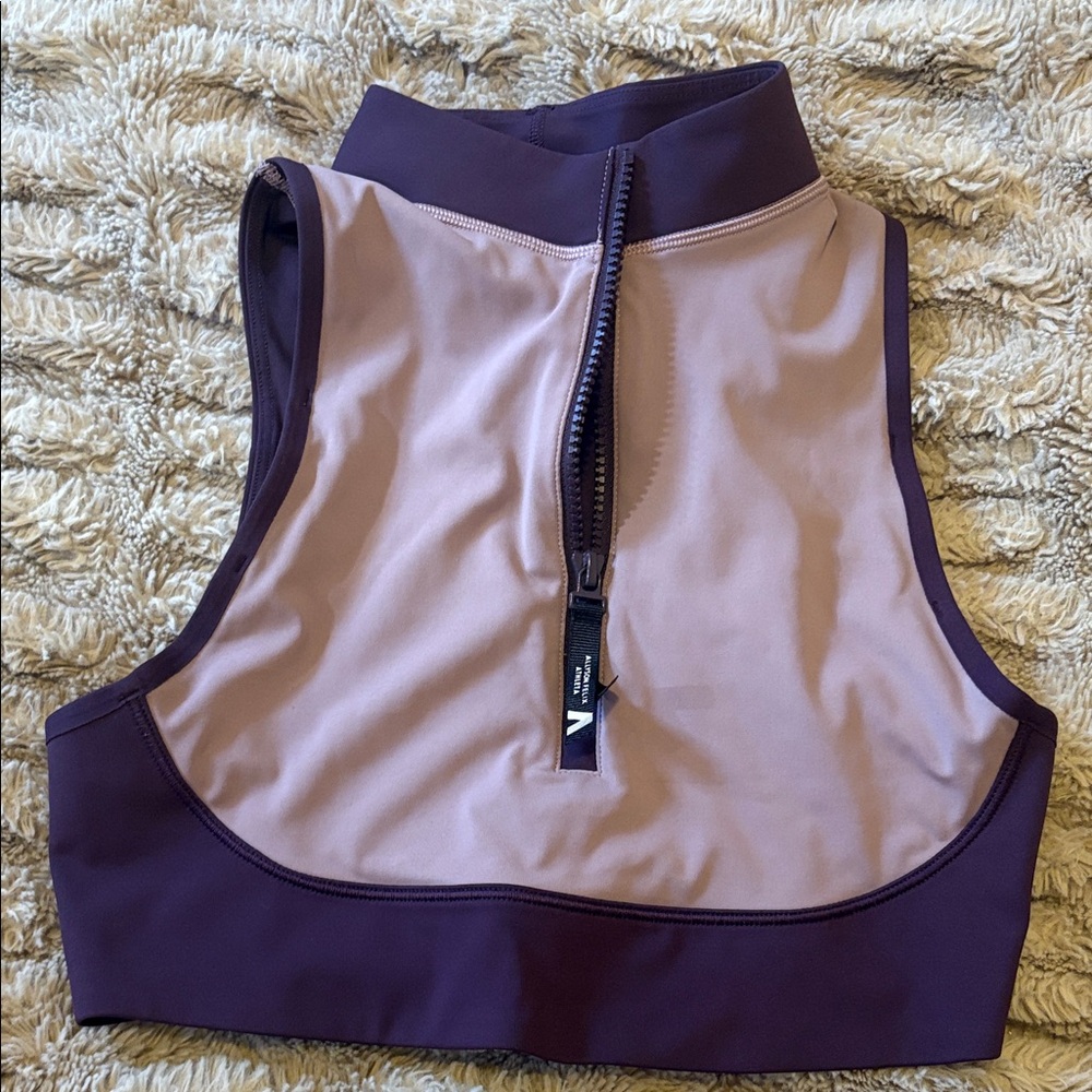 Athleta Half Zip Crop Top